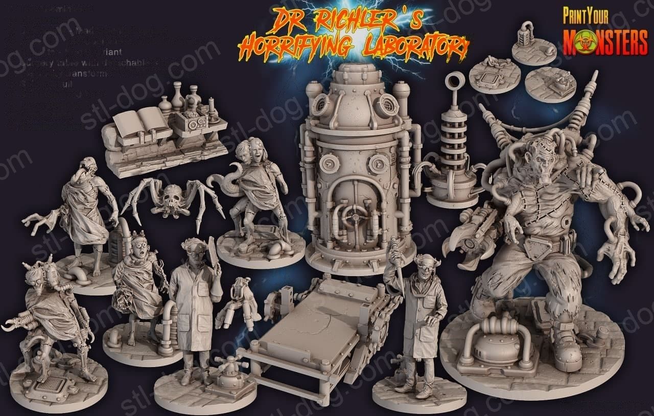 里奇勒博士的恐怖实验室 Dr. Richler's Horrifying Laboratory 3D打印图纸